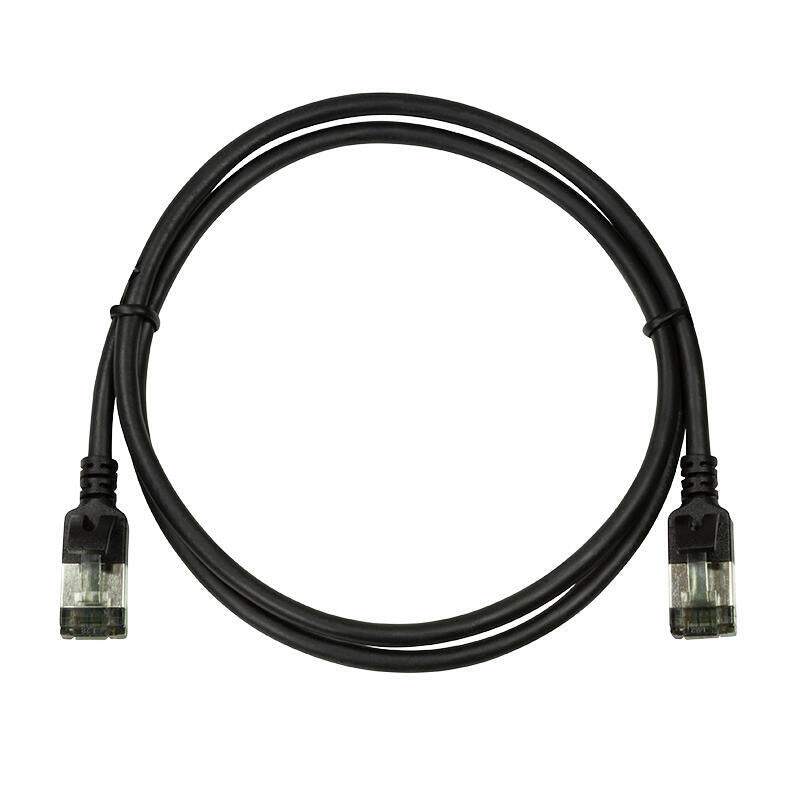 Latiguillo Cat 6a, U/Ftp,  2.00 M, Negro, Lszh-Tpe  Slim Delgado Logilink