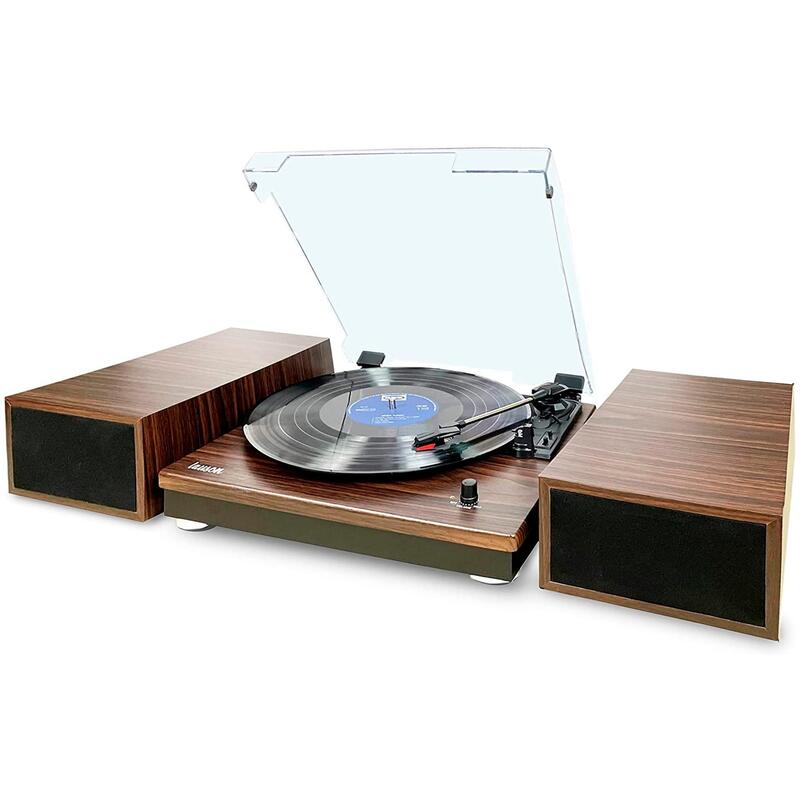Lauson Cl617 Nogal Tocadiscos Con Altavoces Externos