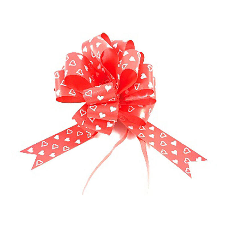 Lazos De Adorno De Corazones Rojos, Bolsa 50 Unidades, 31 Mm