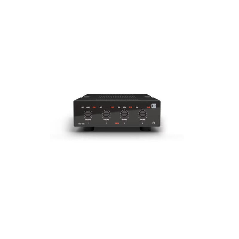 Ld Systems Integration Serie Tica (Ldamp405) 4-Channel Mini Installation Power Amplifier 4 × 50 W 4 Ohm Warranty 5 Years (Pu6)