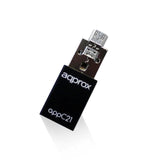 Lector De Tarjetas Externo Approx Microsd Appc21 Soporta Hasta 32gb Compatible Dispositivos Otg Conectores U