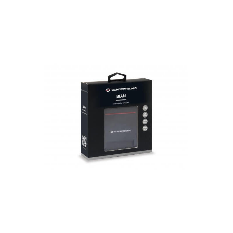 Lector De Tarjetas Externo Conceptronic Smart Id Dni Usb 2.0 Scr01b