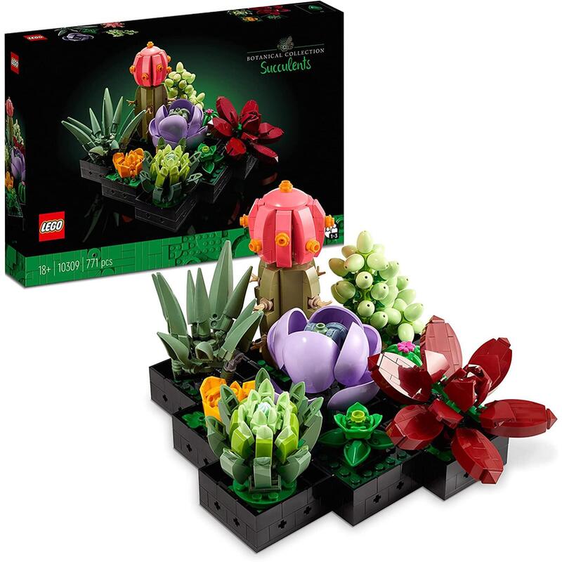 Lego 10309 Icons Suculentas, 9 Plantas Artificales Para Construir
