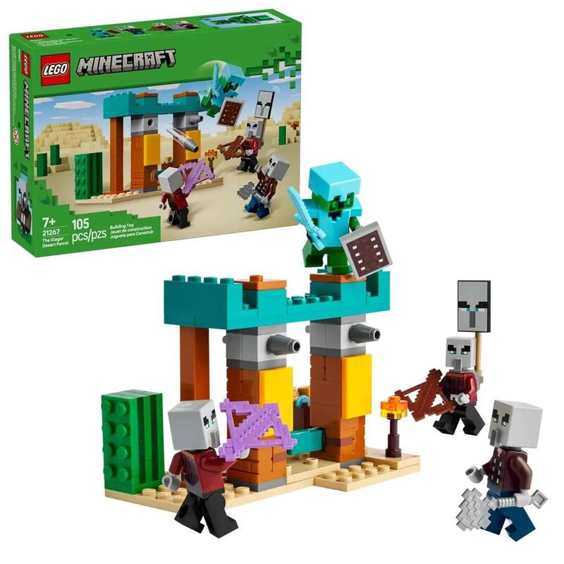 Lego 21267 Minecraft La Patrulla Del Desierto De Illager, Juguete De Construcción   21267