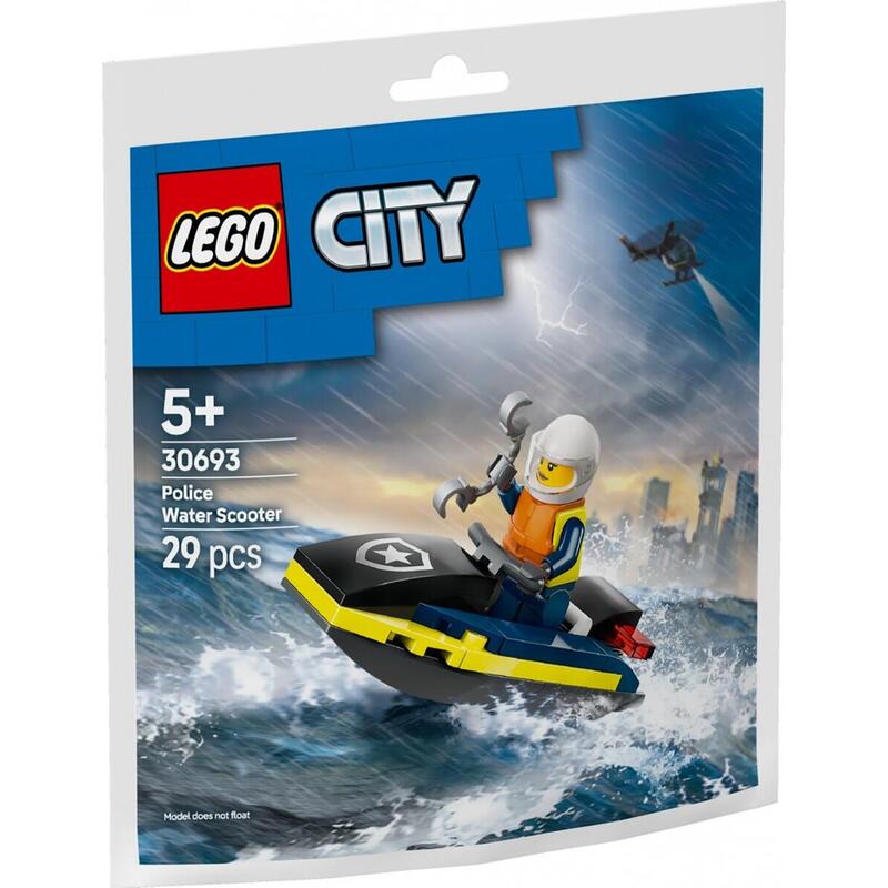Lego 30693 Jetski De La Policía De La Ciudad