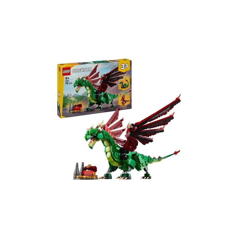 Lego 31161 Creator Juguete De Construcción Dragón Verde 3 En 1   31161