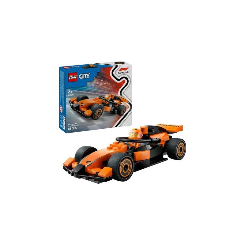 Lego 60442 City Piloto De Carreras De F1 Con Coche De Carreras Mclaren, Juguete De Construcción   60442