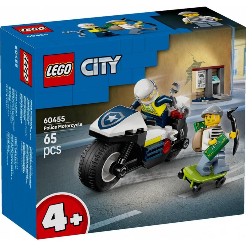 Lego 60455 City Chase Con La Motocicleta De La Policía, Juguetes De Diseño 60455