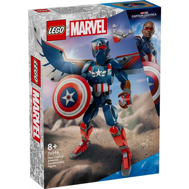 Lego 76296 Marvel Super Heroes Figura De Construcción Del Nuevo Capitán América, Juguete De Construcción   76296