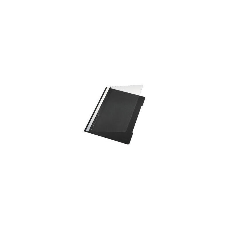 Leitz Dossier Fástener A4 Mecanismo De Plástico Con Tarjetero Pvc Semi Rígido Negro