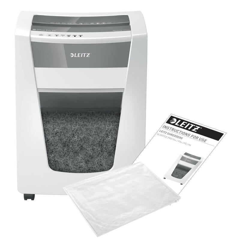 Leitz Office Pro P5 Destructora De Papel - Inteligente, Silenciosa Y Segura - Destruye 15 Hojas - Papelera De 30 L -