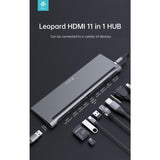 Leopard Series 11 In 1 Hub Input Type-C