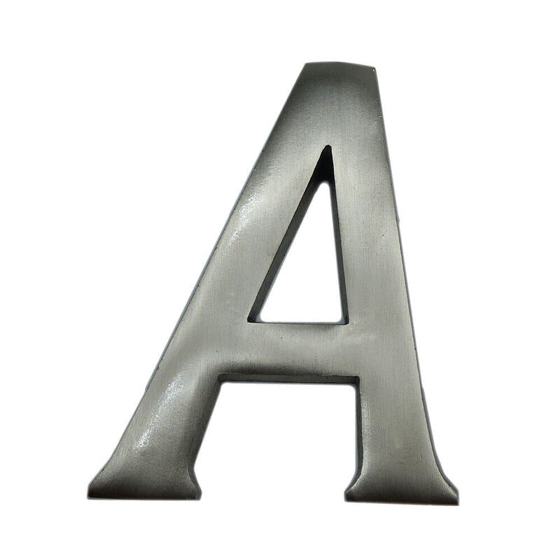 Letra A Niquel Mate 10cm Fijación Invisible Edm