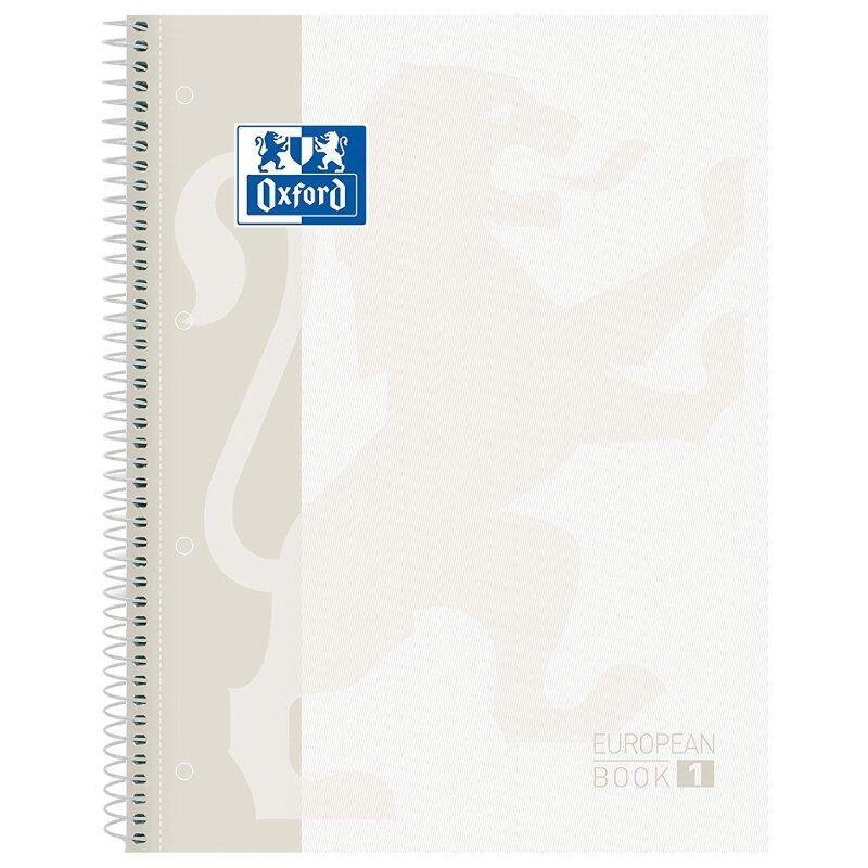 Libreta Oxford Europeanbook 1 Blanco Classic A4+ Tapa Extradura 80 Hojas Rayado Cuadricula 5*5 90gr