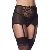 Liguero Ancho Con Tanga Negros Talla (Interno):S/M