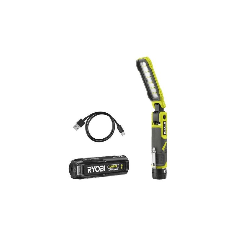 Linterna De Batería Ryobi 4v Rli4-120g, Linterna Con Batería Y Cable De Carga 5133006225