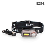 Linterna De Cabeza Frontal 2 Leds 3w+5w 400lm Recargable. Edm