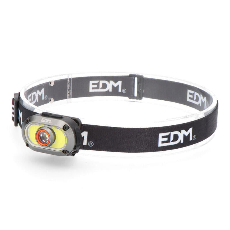 Linterna Frontal De Aluminio Recargable 7w 500lm 2 Leds 235mah Edm