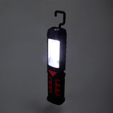Linterna Led De Trabajo Recargable Doble Funcion Con Gancho + Imán, Negra, 50 X 35 X 215 Mm
