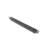 Listwa Zasilajaca Rack Pdu 19 Cali 1u 16a 2m 4x C19 6x Iec C13 C20 Negro