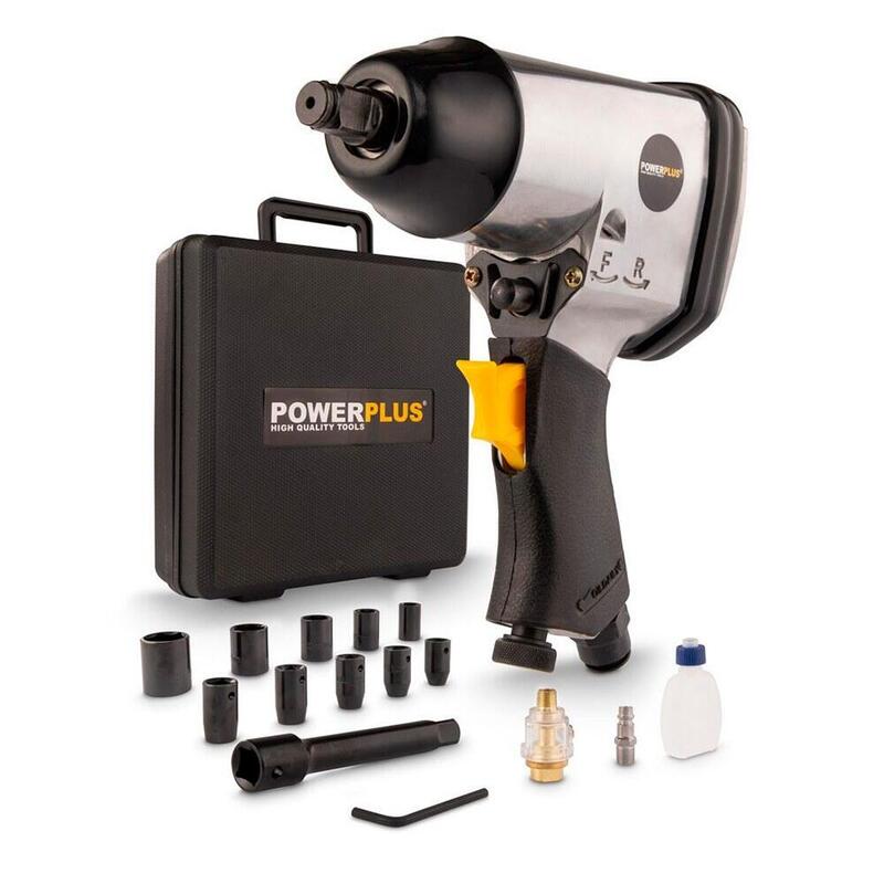 Llave De Impacto Neumática ½ Pulg 114 L/Min 310 Nm + Vasos