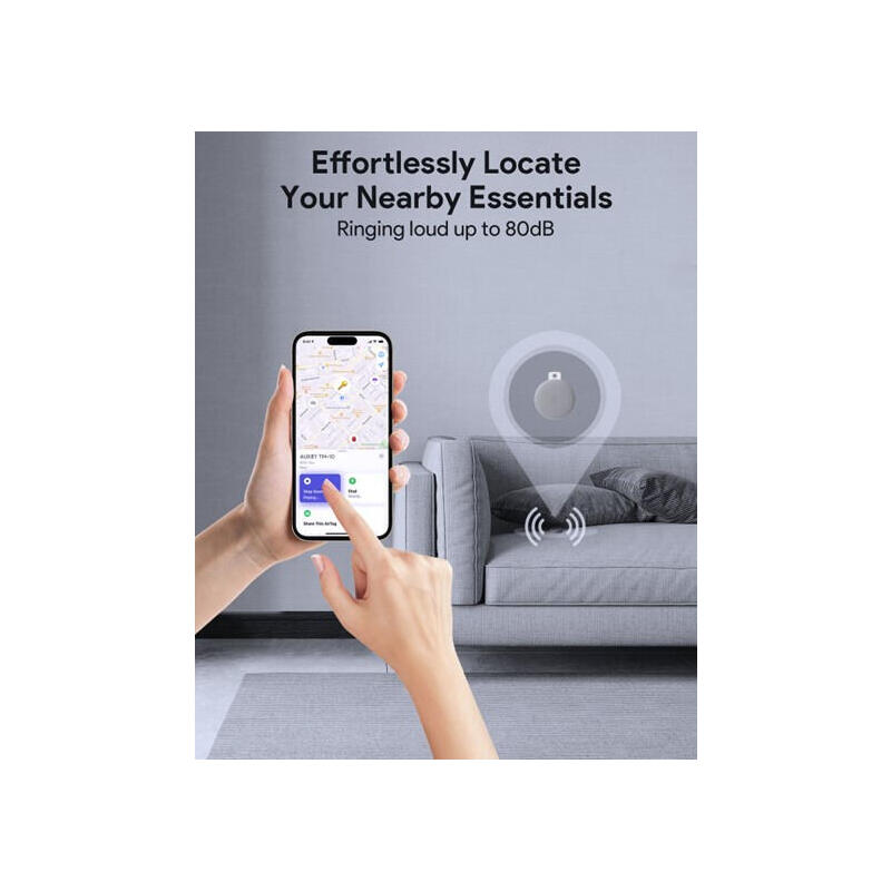 Llavero Aukey Tm-10 Gris 1 Pieza(S)