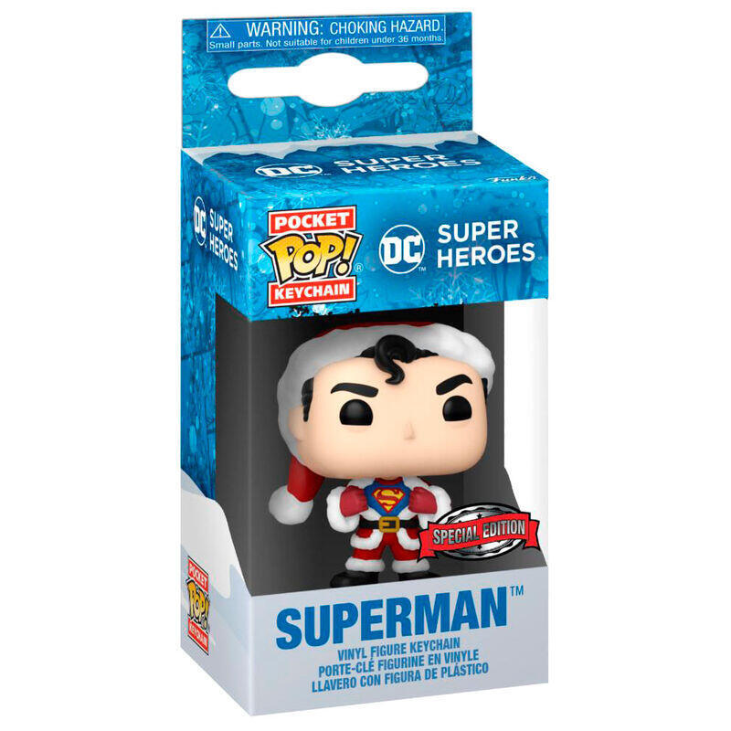 Llavero Pocket Pop Dc Comics Holiday Superman Exlusive