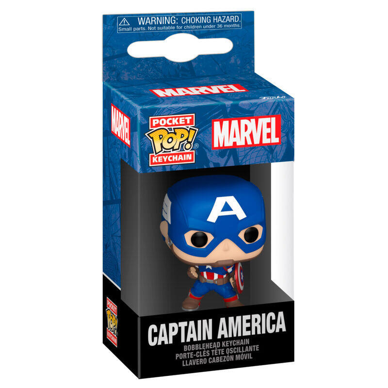 Llavero Pocket Pop Marvel Capitan America Classics