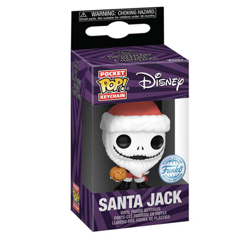 Llavero Pocket Pop - Santa Jack, Pesadilla Antes De Navidad (Exclusivo)