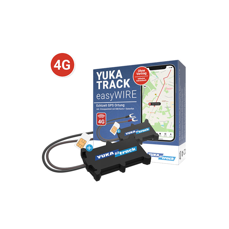 Localizador Gps Para Coches Iot Yukatrack Easywire 4g Aio Con Sim + Datos Planos