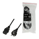 Logilink Cable De Alimentacion Cee 7/7-Iec C19, Black,  1,00m