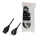 Logilink Cable De Alimentacion Cee 7/7-Iec C19, Black,  1,00m