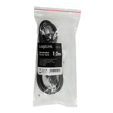 Logilink Cable De Alimentacion Cee 7/7-Iec C19, Black,  1,00m
