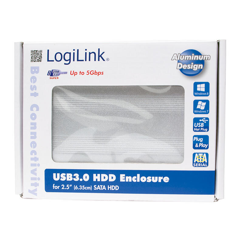 Logilink Caja Externa Para Disco Duro 2.5" Usb 3.0 6cm Sata Gris