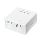 Logilink- Caja Montada En Superficie Keystone 2 Puertos Utp, Blanco