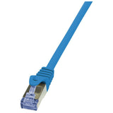 Logilink Cat6a S/Ftp Cable De Red Awg26 Pimf Azul 5,00m
