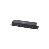 Logilink Hub 7 Puertos Usb 2.0 Alimentado Carcasa De Metal Negro Ua0148