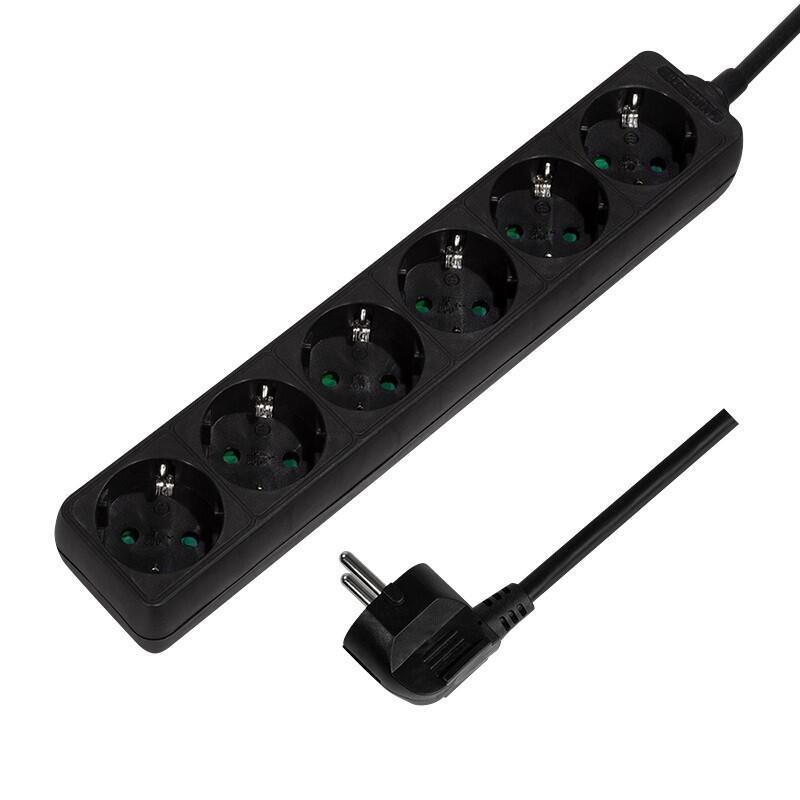 Logilink Lps238b Base Múltiple 1,5 M 6 Salidas Ac Interior Negro