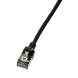 Logilink Patchkabel Cat6a Stp Tpe Slimline Schwarz 5,0m