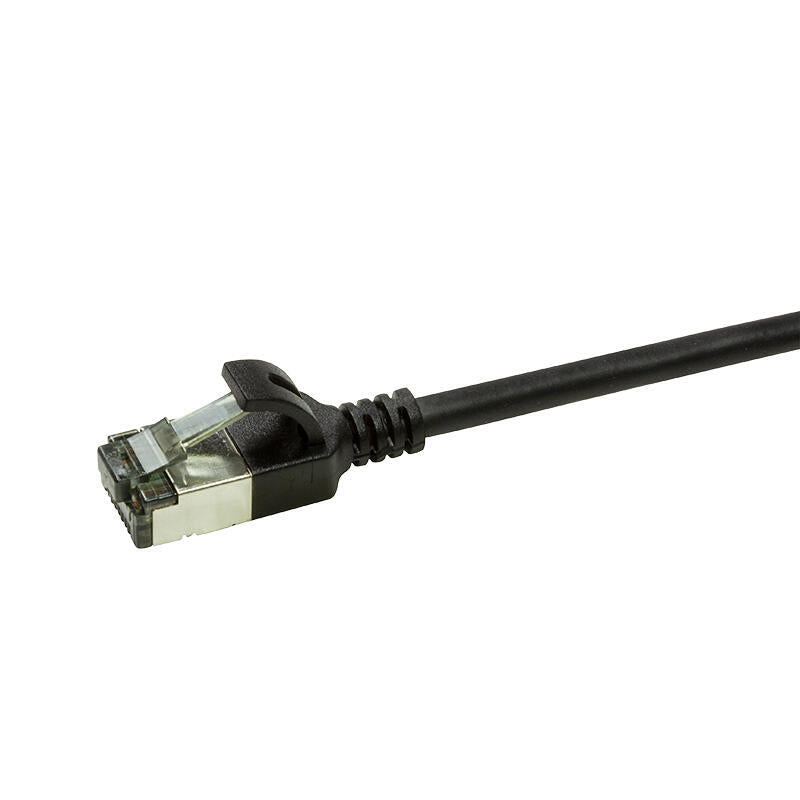 Logilink Patchkabel Cat6a Stp Tpe Slimline Schwarz 5,0m