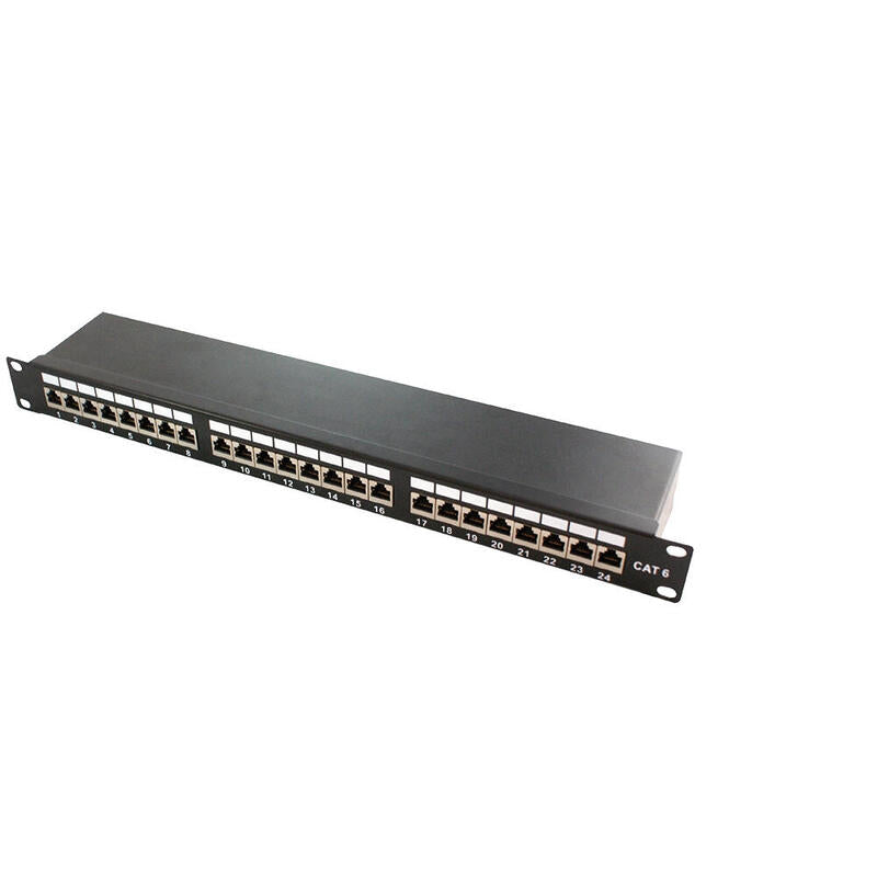 Logilink Patchpanel 19" Einbau Kat.6 Stp 24 Port Negro