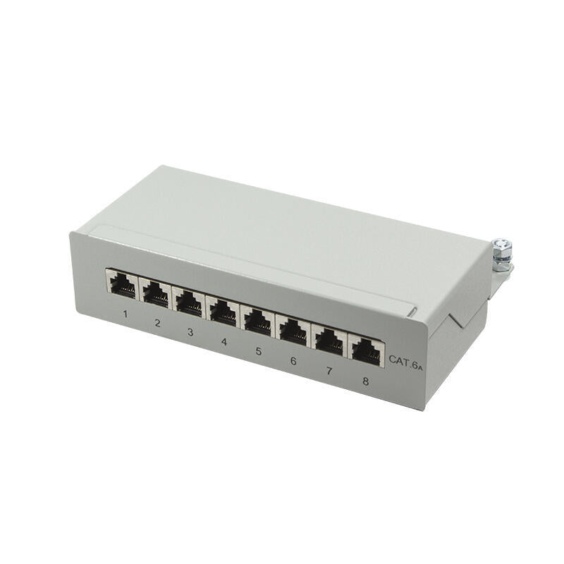 Logilink Patchpanel Cat.6a Tisch/Wand 8-Port, Gris