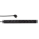 Logilink Pdu8c02 Unidad De Distribución De Energía (Pdu) 1u Negro 8 Salidas Ac