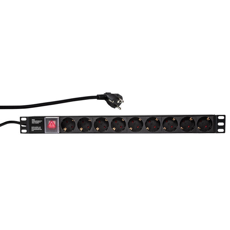 Logilink Pdu9c02 Unidad De Distribución De Energía (Pdu) Negro 9 Salidas Ac