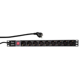 Logilink Pdu9c02 Unidad De Distribución De Energía (Pdu) Negro 9 Salidas Ac