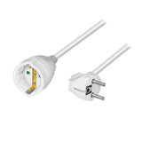 Logilink Power Cord Extension, Cee 7 7 (90°) To Cee 7 3, Blanco, 10 M