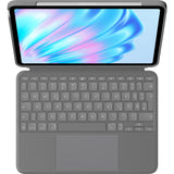 Logitech Combo Touch, Teclado Gris, Disposición De, Mecanismo De Tijera, Para Ipad Air 11" (M2) Y Ipad Air (5.ª Generación) 920-012629