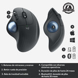 Logitech Raton Vertical Mx Ergo M575 Grafito Inalambrico