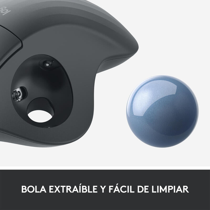 Logitech Raton Vertical Mx Ergo M575 Grafito Inalambrico