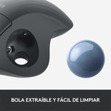 Logitech Raton Vertical Mx Ergo M575 Grafito Inalambrico